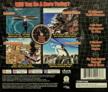 Rescue Copter (US) box cover back